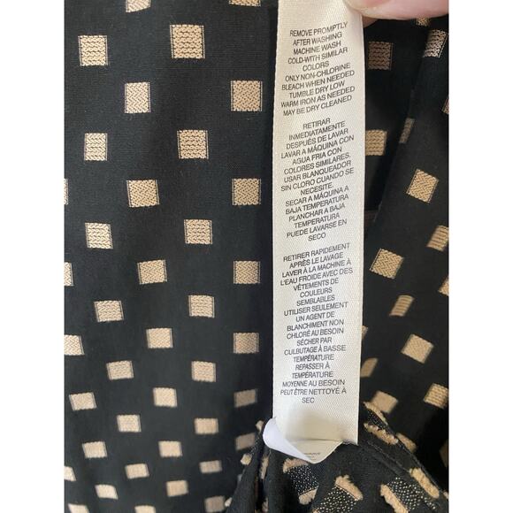 Chicos Shirt Womens XXL Black Brown Long Sleeve Non Iron Career Cotton Blouse - Picture 6 of 10